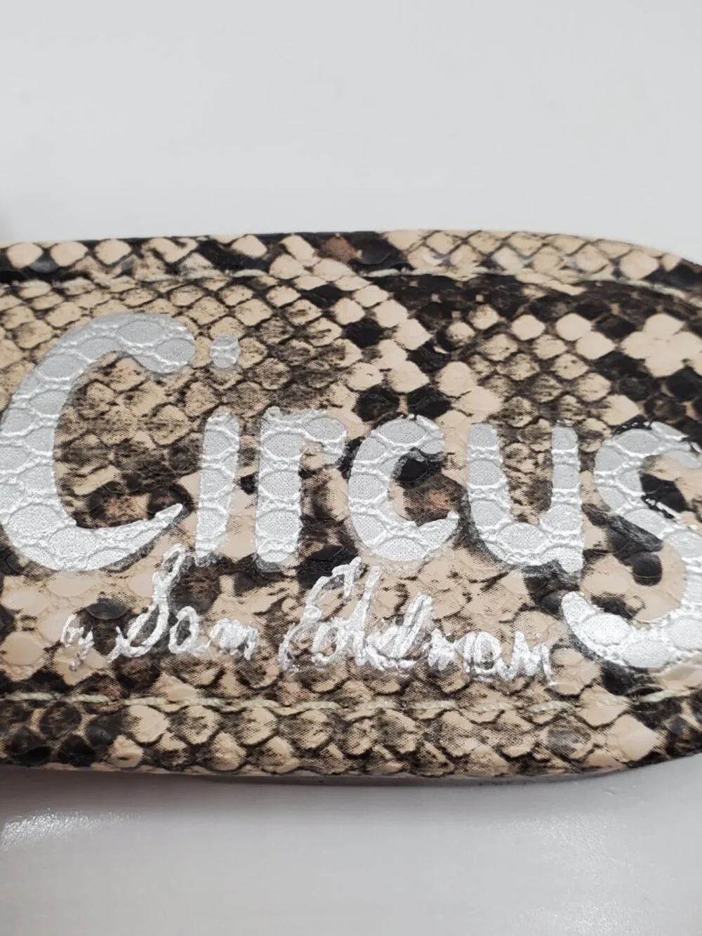 Circus by Sam Edelman Snakeskin Size 8 Slide Sandals
